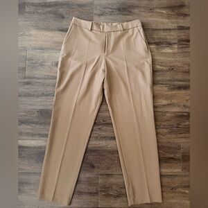 Mango Straight-Leg Pants in Light Beige